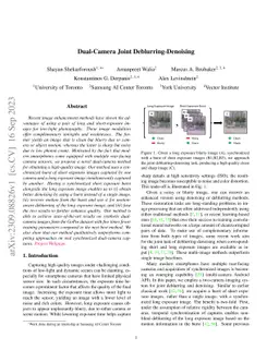 Dual-Camera Joint Deblurring-Denoising