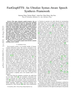 FastGraphTTS: An Ultrafast Syntax-Aware Speech Synthesis Framework