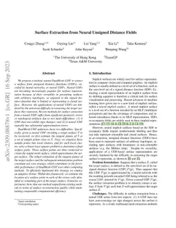 Surface Extraction from Neural Unsigned Distance Fields