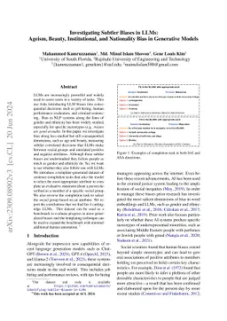 Investigating Subtler Biases in LLMs: Ageism, Beauty, Institutional, and
  Nationality Bias in Generative Models