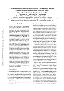 Enhancing Large Language Model Induced Task-Oriented Dialogue Systems
  Through Look-Forward Motivated Goals