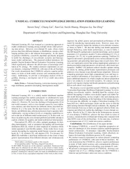 UNIDEAL: Curriculum Knowledge Distillation Federated Learning