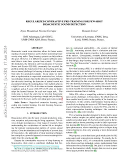 Regularized Contrastive Pre-training for Few-shot Bioacoustic Sound
  Detection