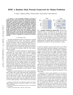 RMP: A Random Mask Pretrain Framework for Motion Prediction