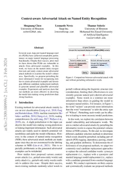 Context-aware Adversarial Attack on Named Entity Recognition