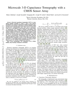Microscale 3-D Capacitance Tomography with a CMOS Sensor Array