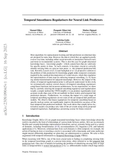 Temporal Smoothness Regularisers for Neural Link Predictors