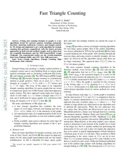 Fast Triangle Counting
