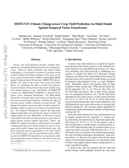 MMST-ViT: Climate Change-aware Crop Yield Prediction via Multi-Modal
  Spatial-Temporal Vision Transformer