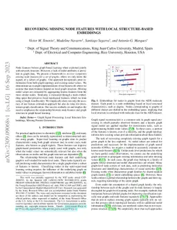 Recovering Missing Node Features with Local Structure-based Embeddings