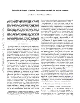 Behavioral-based circular formation control for robot swarms