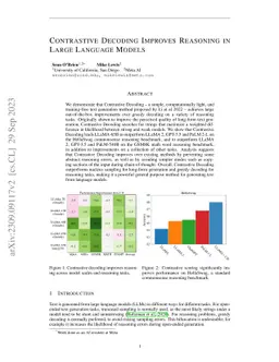 Contrastive Decoding Improves Reasoning in Large Language Models