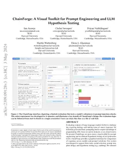 ChainForge: A Visual Toolkit for Prompt Engineering and LLM Hypothesis
  Testing