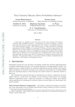 Total Variation Distance Meets Probabilistic Inference