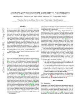 Enhancing Quantised End-to-End ASR Models via Personalisation