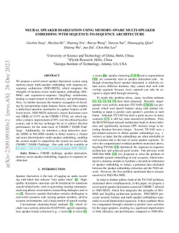 Neural Speaker Diarization Using Memory-Aware Multi-Speaker Embedding
  with Sequence-to-Sequence Architecture