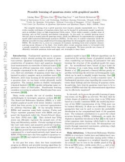 Provable learning of quantum states with graphical models