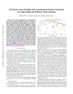 LiteTrack: Layer Pruning with Asynchronous Feature Extraction for
  Lightweight and Efficient Visual Tracking