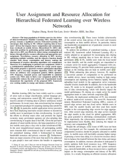 User Assignment and Resource Allocation for Hierarchical Federated
  Learning over Wireless Networks