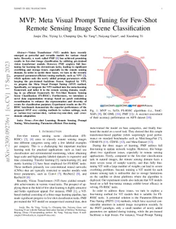 MVP: Meta Visual Prompt Tuning for Few-Shot Remote Sensing Image Scene
  Classification