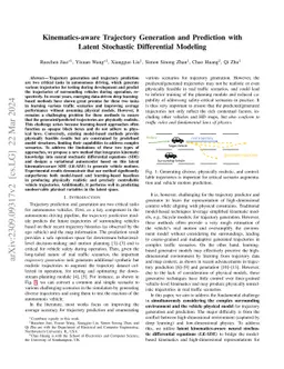 Kinematics-aware Trajectory Generation and Prediction with Latent
  Stochastic Differential Modeling
