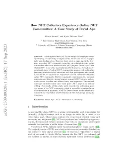 How NFT Collectors Experience Online NFT Communities: A Case Study of
  Bored Ape