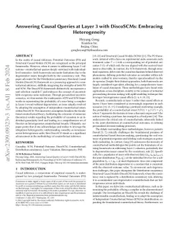 Answering Causal Queries at Layer 3 with DiscoSCMs-Embracing
  Heterogeneity