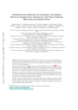 Simulation-based Inference for Exoplanet Atmospheric Retrieval: Insights
  from winning the Ariel Data Challenge 2023 using Normalizing Flows