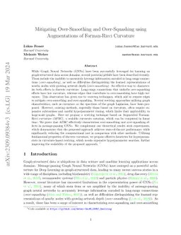 Mitigating Over-Smoothing and Over-Squashing using Augmentations of
  Forman-Ricci Curvature
