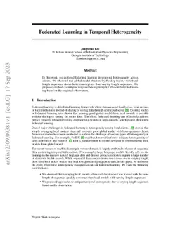 Federated Learning in Temporal Heterogeneity