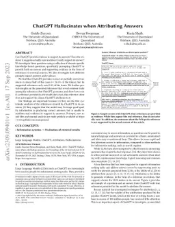 ChatGPT Hallucinates when Attributing Answers