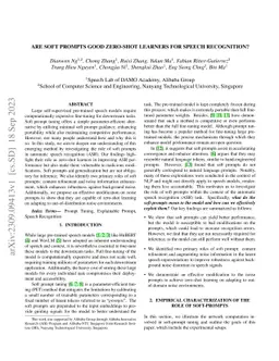 Are Soft Prompts Good Zero-shot Learners for Speech Recognition?