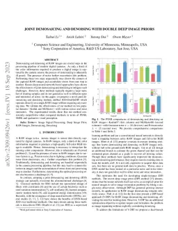 Joint Demosaicing and Denoising with Double Deep Image Priors