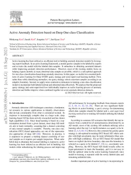 Active anomaly detection based on deep one-class classification
