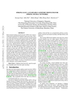 Spiking-LEAF: A Learnable Auditory front-end for Spiking Neural Networks