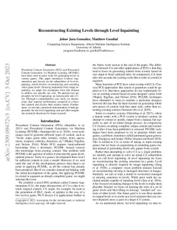 Reconstructing Existing Levels through Level Inpainting