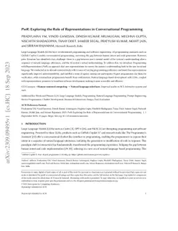 PwR: Exploring the Role of Representations in Conversational Programming