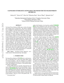 CLIP-based Synergistic Knowledge Transfer for Text-based Person
  Retrieval