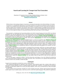 Search and Learning for Unsupervised Text Generation