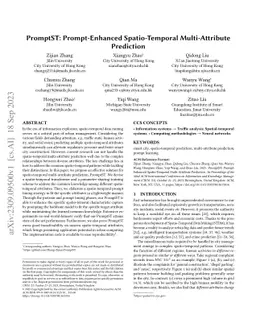 PromptST: Prompt-Enhanced Spatio-Temporal Multi-Attribute Prediction