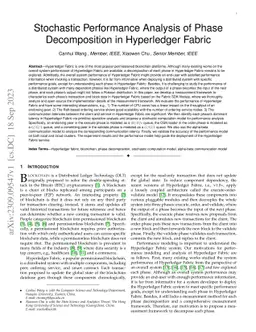Stochastic Performance Analysis of Phase Decomposition in Hyperledger
  Fabric