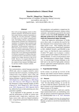 Summarization is (Almost) Dead