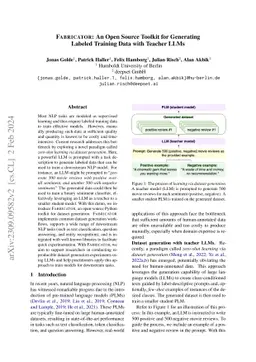 Fabricator: An Open Source Toolkit for Generating Labeled Training Data
  with Teacher LLMs