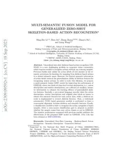 Multi-Semantic Fusion Model for Generalized Zero-Shot Skeleton-Based
  Action Recognition