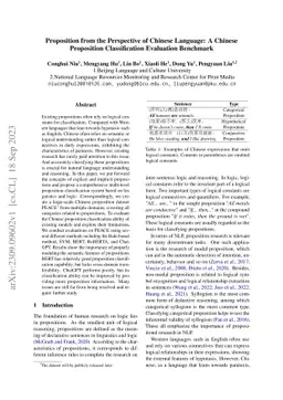 Proposition from the Perspective of Chinese Language: A Chinese
  Proposition Classification Evaluation Benchmark