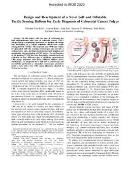 Design and Development of a Novel Soft and Inflatable Tactile Sensing
  Balloon for Early Diagnosis of Colorectal Cancer Polyps