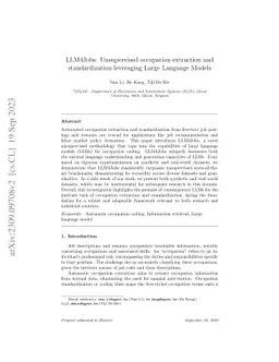 LLM4Jobs: Unsupervised occupation extraction and standardization
  leveraging Large Language Models