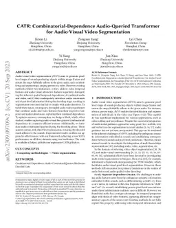 CATR: Combinatorial-Dependence Audio-Queried Transformer for
  Audio-Visual Video Segmentation