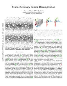 Multi-Dictionary Tensor Decomposition