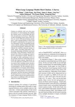 When Large Language Models Meet Citation: A Survey